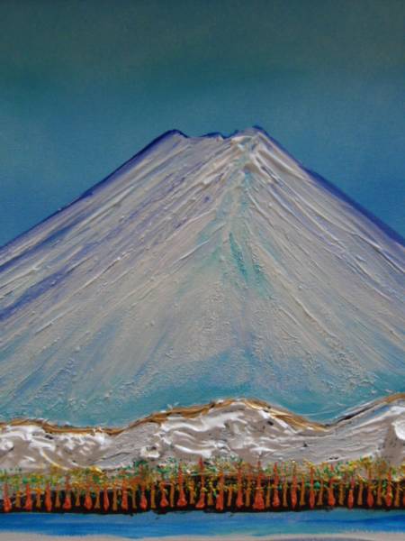 { country beautiful .}TOMOYUKI*..,[ sea snow white. Mt Fuji ], oil painting .,F6 number :40,9×31,8cm, oil painting one point thing, new goods high class oil painting amount attaching, autograph autograph * genuine work with guarantee 