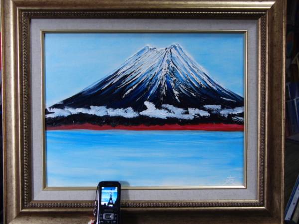 TOMOYUKI・友之、「雪景色・富士山」、証明書付、額付、絵画 油絵 油彩