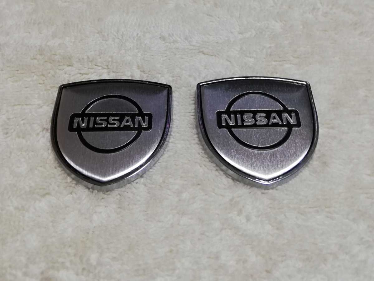 * Nissan серебряный 3D эмблема * осмотр ) leaf March nismo R33 GT-R S15 Z33 Elgrand juke Serena Note X-trail JDM