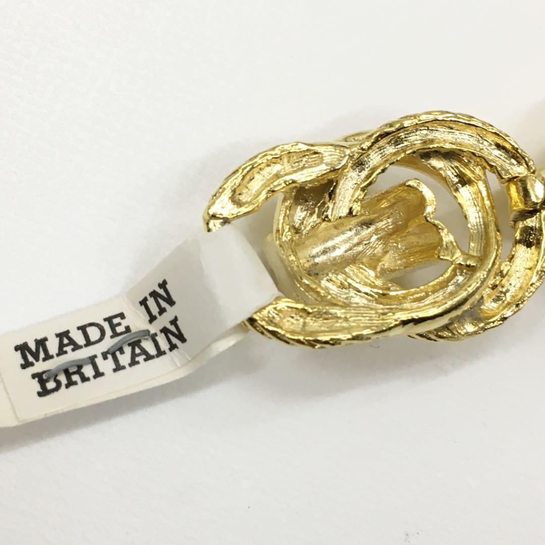 MADE IN BRITAIN ブレスレット 7連 メタル ゴールドカラー 英国製 全長約19cm