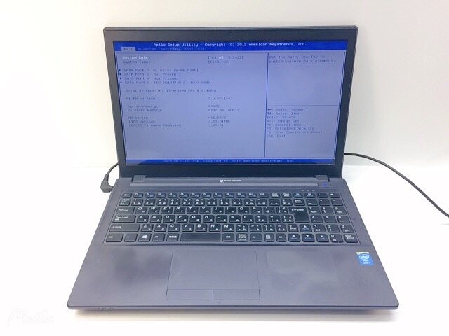 NT：MouseComputer　W650SZ Core i7-4700MQ 2.40GH /8GB/1000ＧＢ/無線 ブルーレイノート_画像1