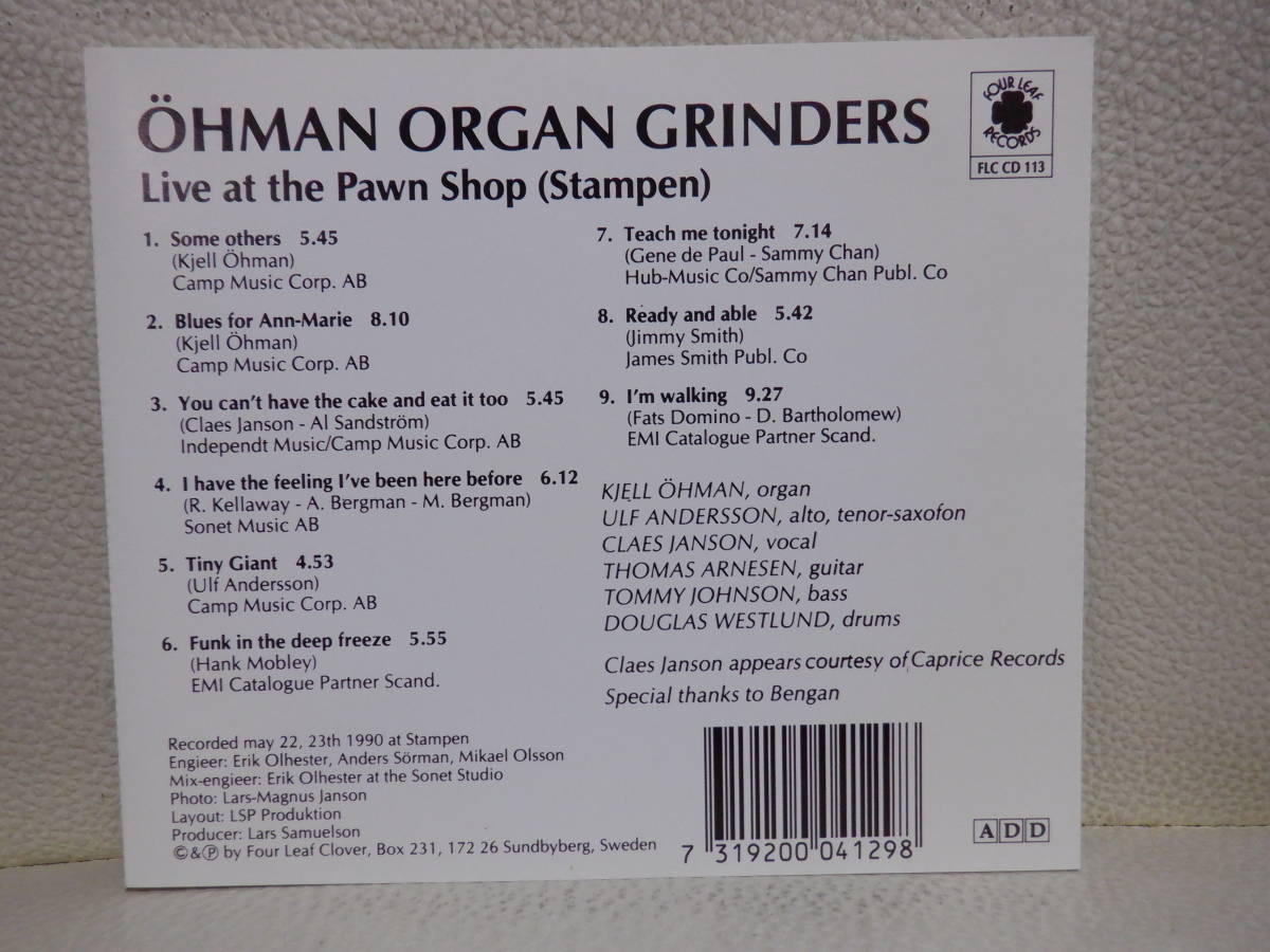 [CD] OHMAN ORGAN GRINDERS / LIVE AT THE PAWN SHOP (STAMPEN)_画像2