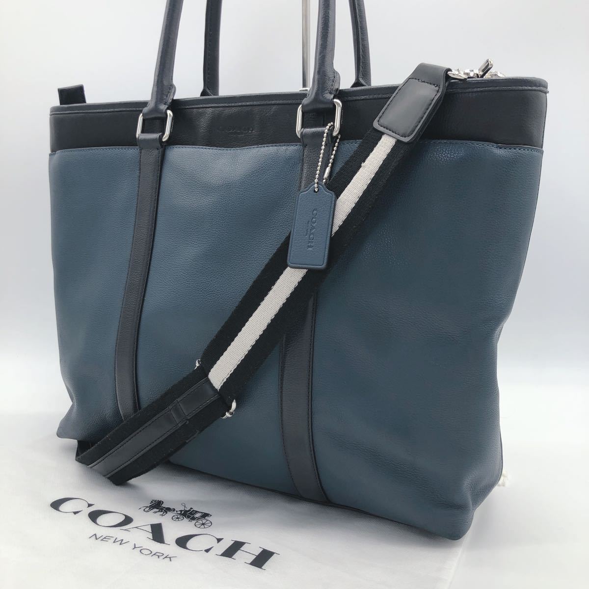 1円【極美品】COACH コーチ メンズ 2way 本革 オールレザー ビジネス
