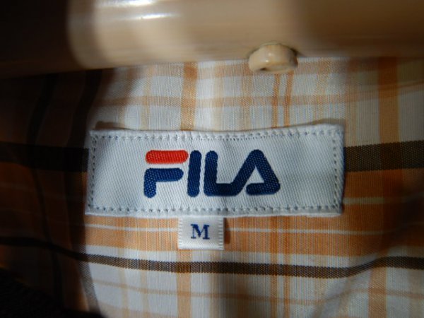 n7144　FILA　フィラ　半袖　チェック　デザイン　ボタンダウン　シャツ　BDシャツ　人気　送料格安_画像5