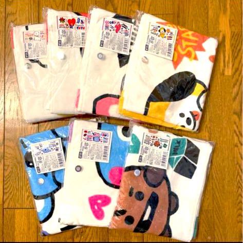  official unused BT21 face towel 7 pieces set Korea official shop buy 
