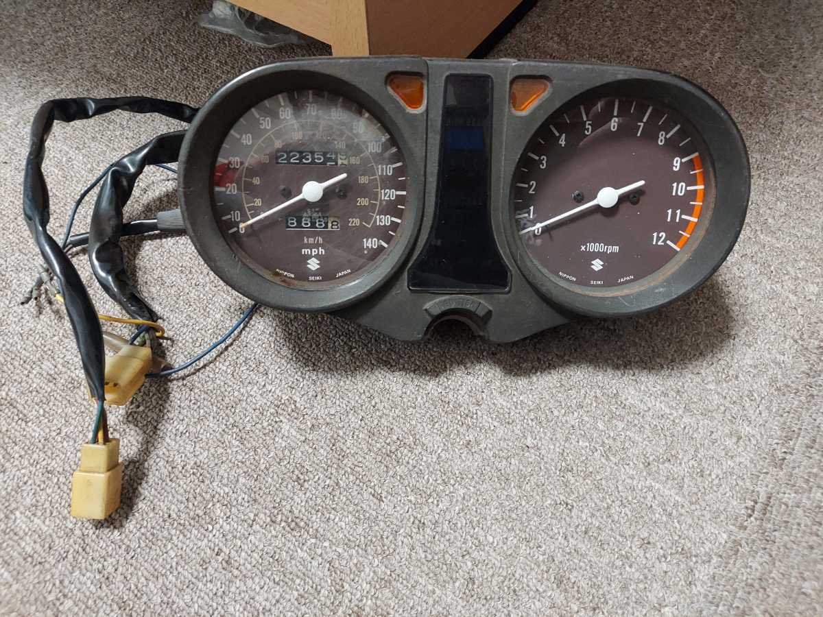 良品 当時物 純正メーター GS750 GS750E スピードメーター タコ