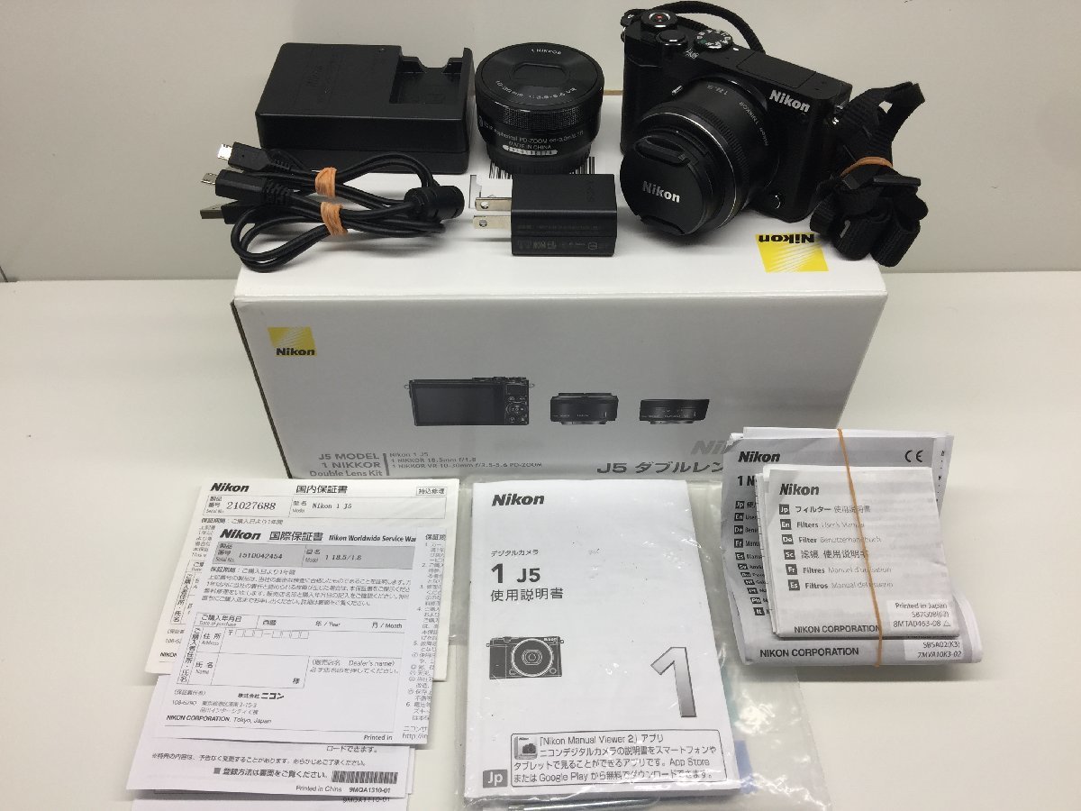 【9】Nikon ニコン Nikon1 J5 ダブルレンズキット ミラーレス 一眼カメラ 18.5mm 1:1.8 10-30mm 1:3.5-5.6 VR 動作品_画像9