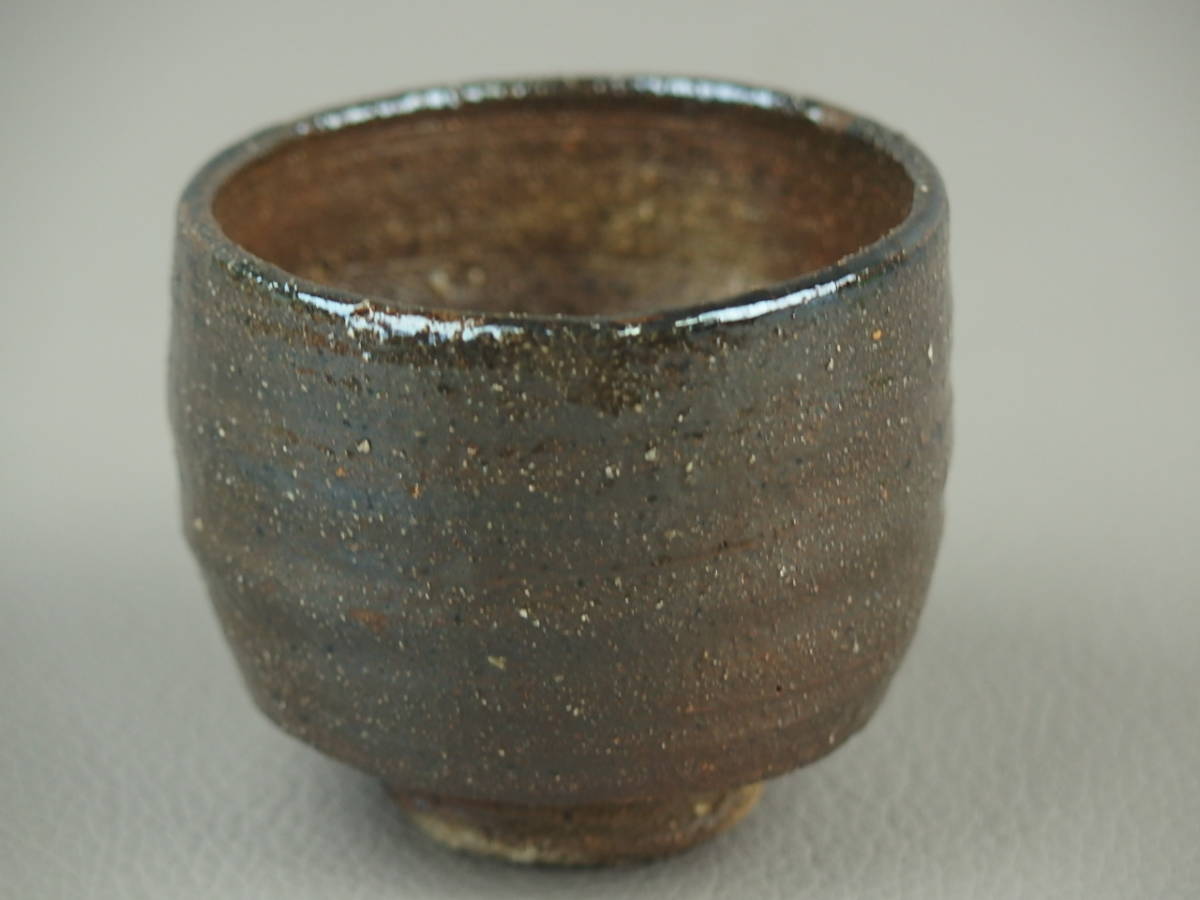 [ antique * tea utensils ]* Echizen . bird . kiln small Izumi ..** Echizen large sake cup ② dk0232ul.wb8. sake cup and bottle sake cup 