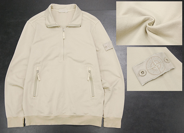 ストーンアイランド STONE ISLAND「21SS・GHOST HALF ZIP SWEAT」刺繍