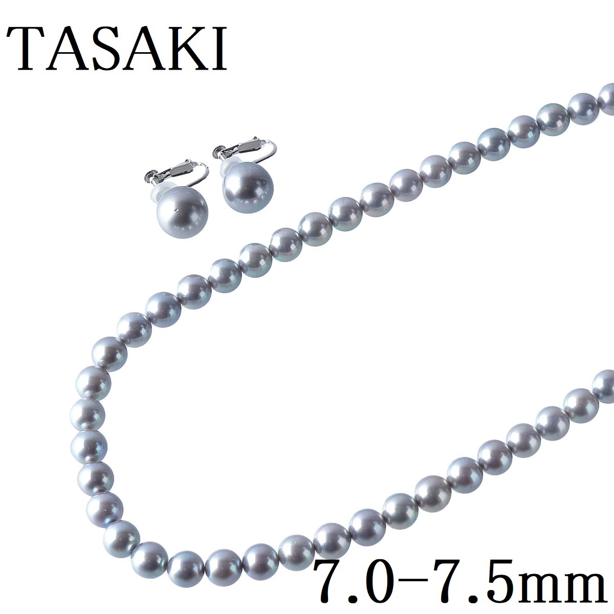 美品 田崎真珠 タサキ パール約5.0mm珠 K18 リボンデザイン ネックレス