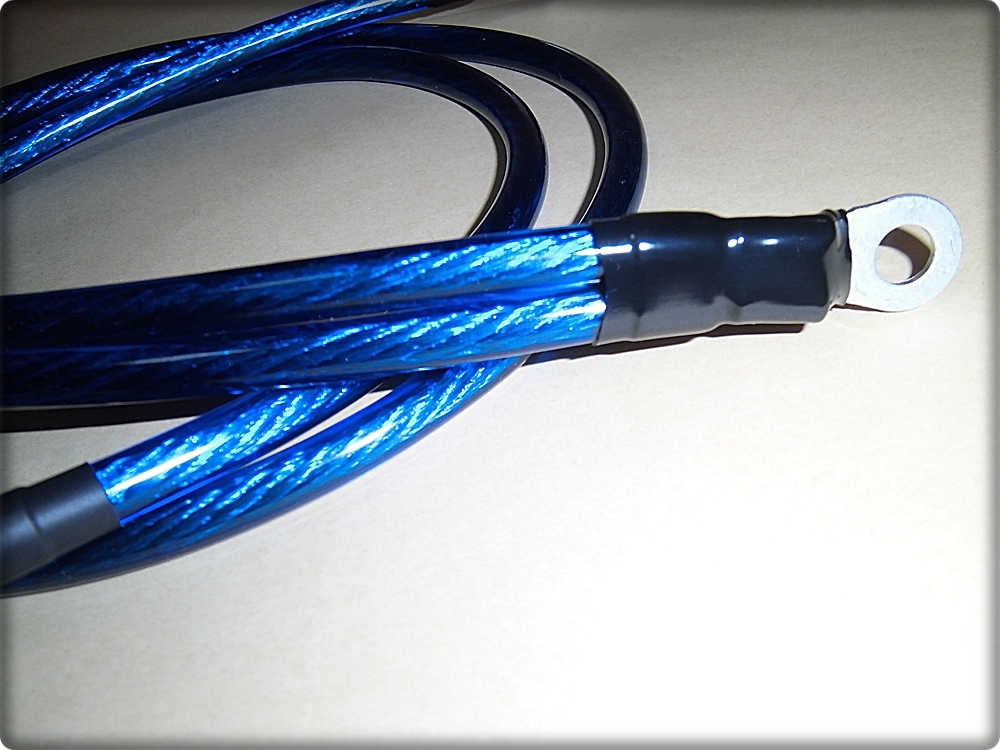  new goods wire 2 ps one side one barrel blue earthing . power supply take out also OK