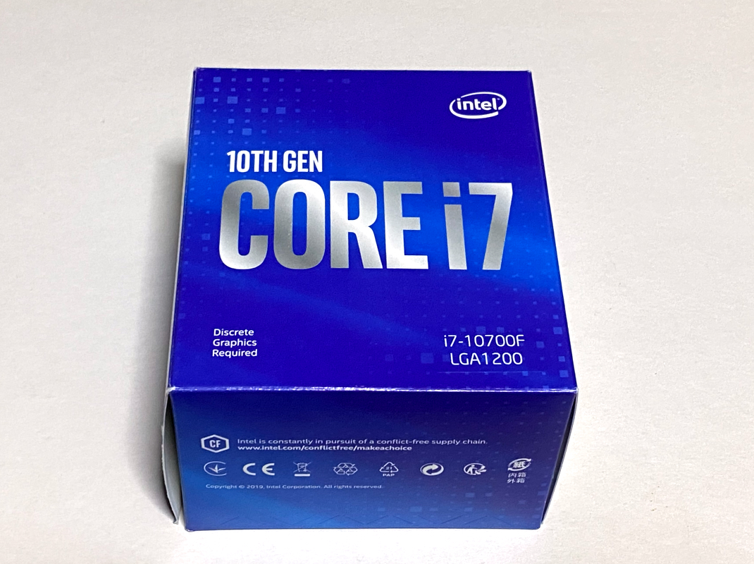☆インテル製 第10世代CPU Core i7 10700F 2.9GHz LGA1200 8コア16