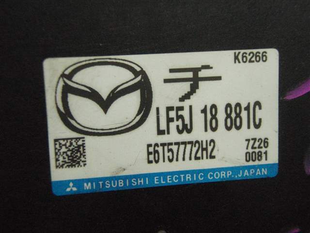 ★　CREW プレマシー　エンジンコンピューター 鍵 イモビ付 LF5J-18-881C　320145JJ_画像4