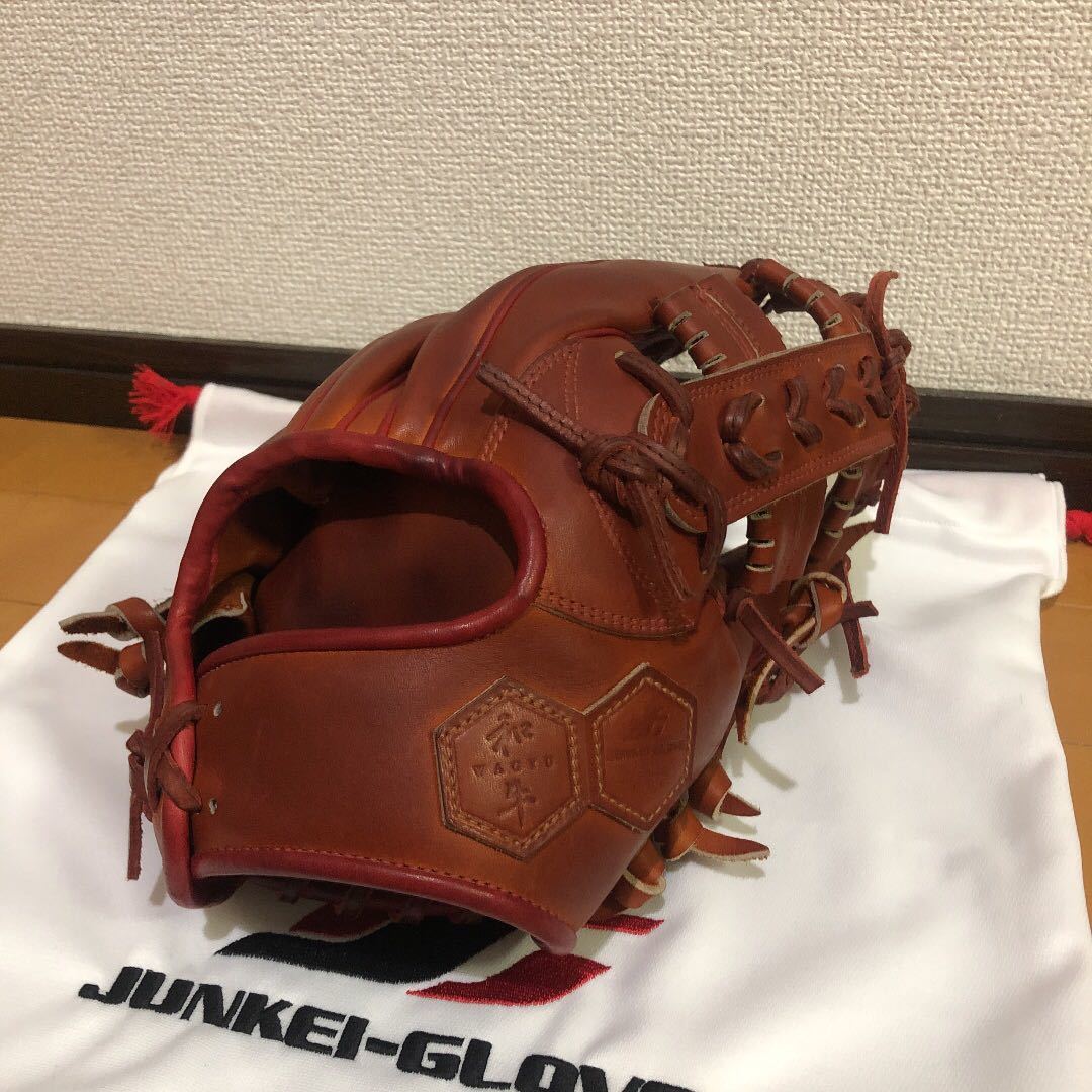 JUNKEI ジュンケイ 硬式内野手用グラブ セレクト和牛 レザーエンブレム