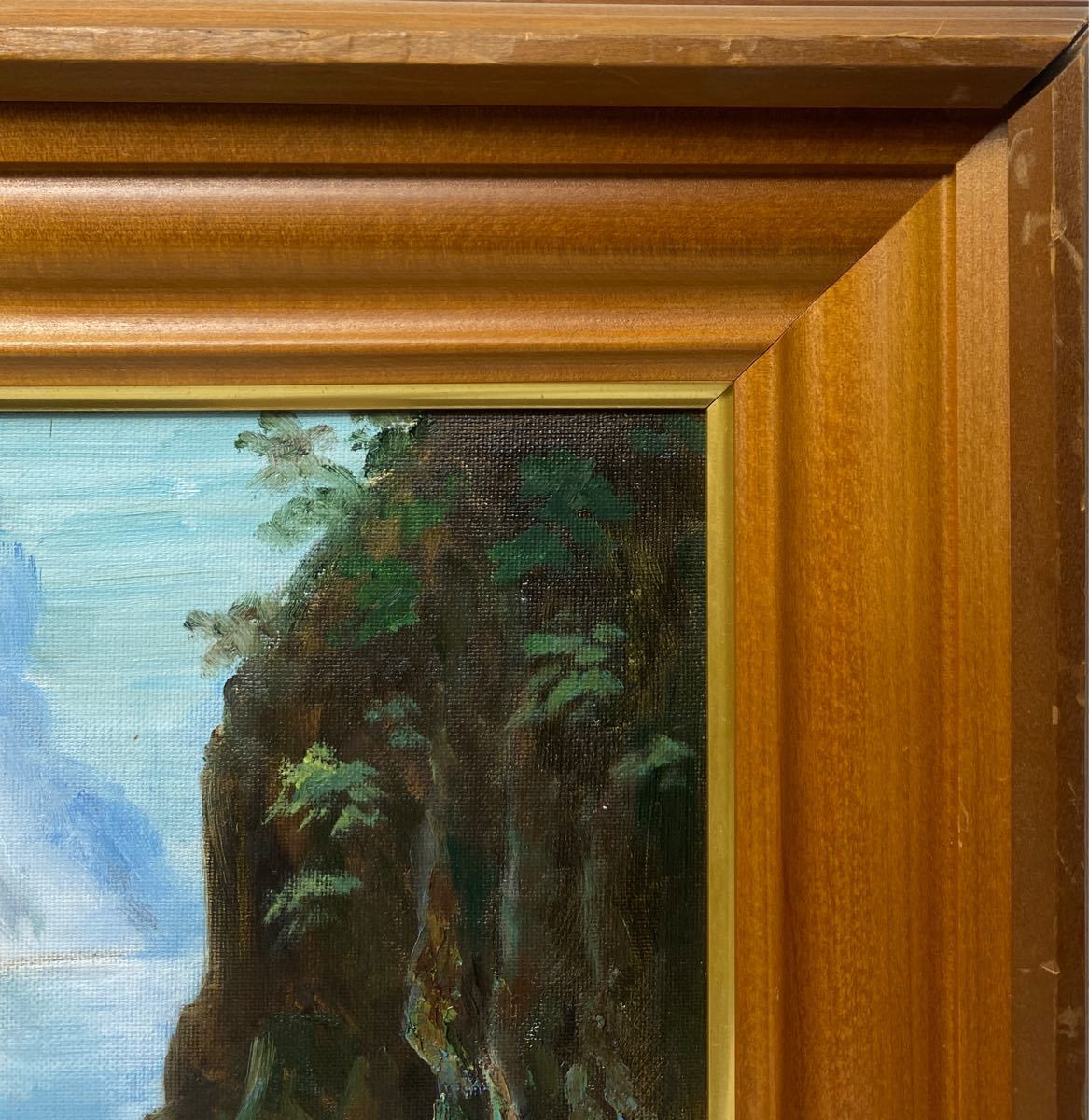 真作 浜井慎吾 「瀞峡」F4号 油彩画 風景画 川 水辺 渓谷 絵画 真作 浜井慎吾 「瀞峡」F4号 油彩画 風景画 川 水辺 渓谷 絵画