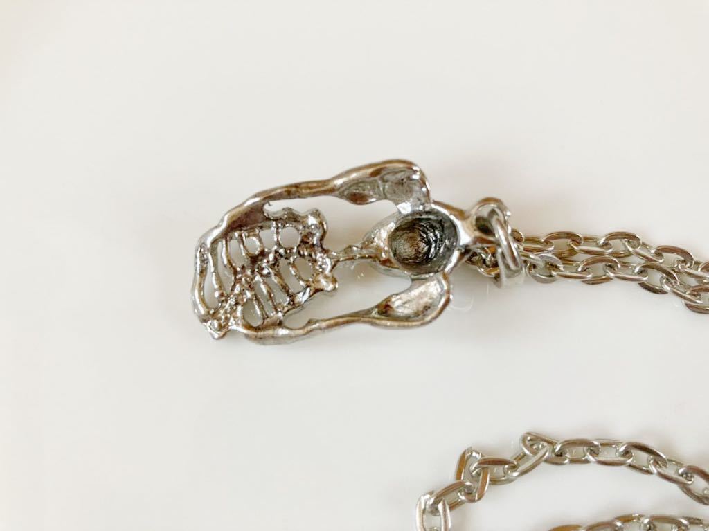  with translation Skull necklace Vintage accessory skull skeleton pendant top lock punk Rock pendant vintage accessory G