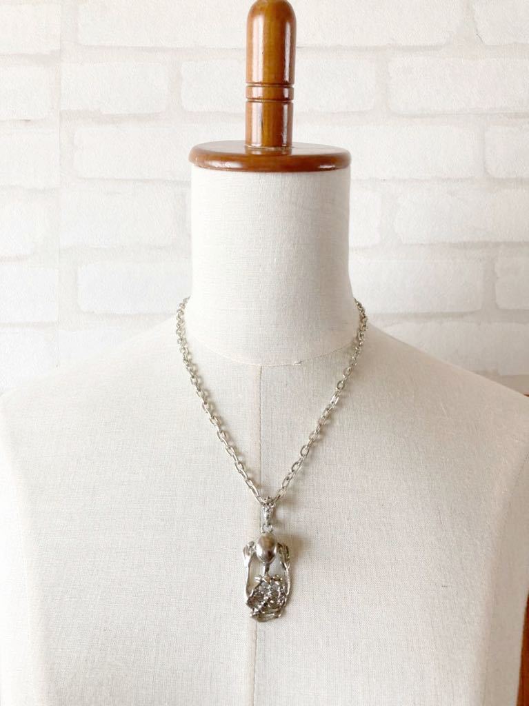  with translation Skull necklace Vintage accessory skull skeleton pendant top lock punk Rock pendant vintage accessory G