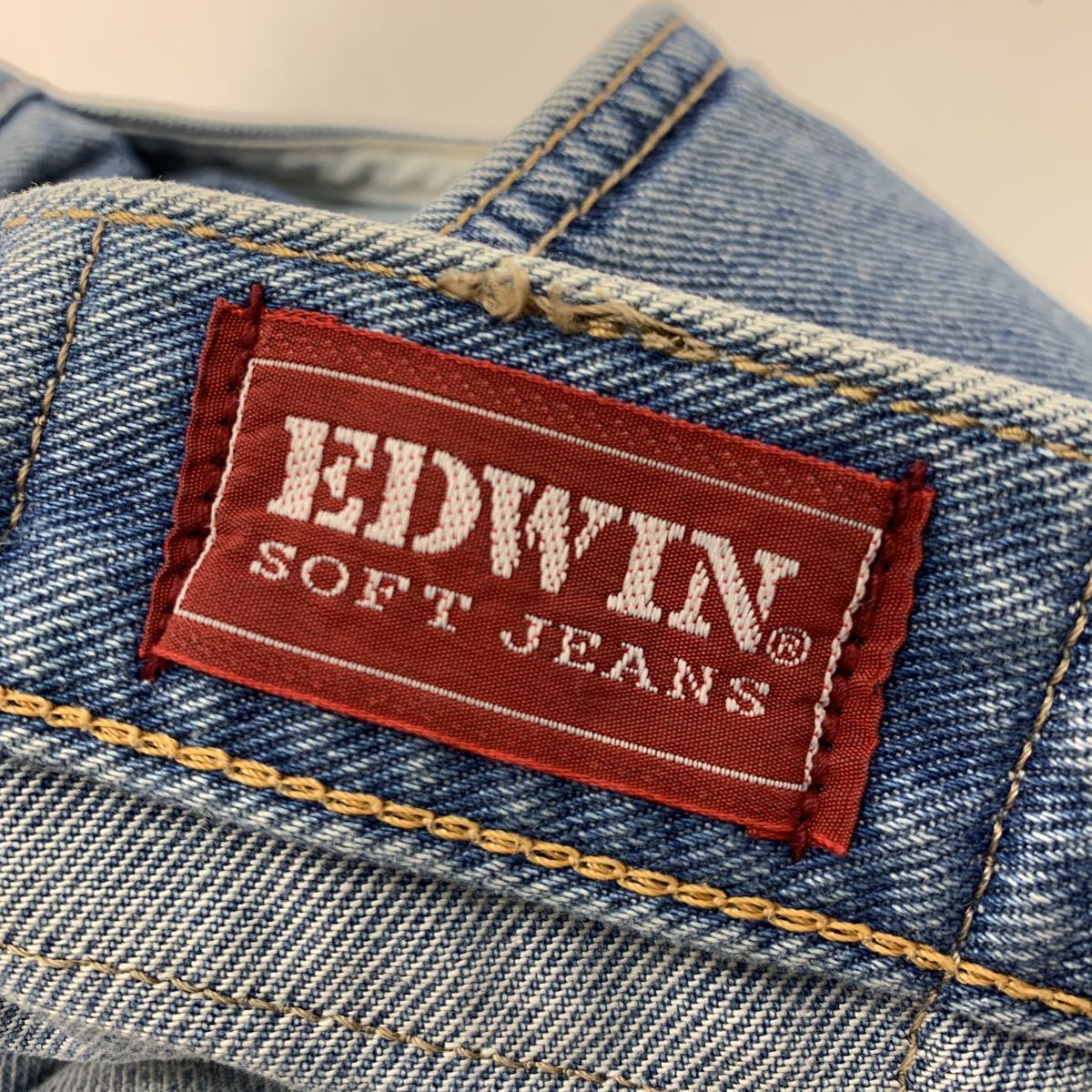  Edwin * EDWIN 1703 703 Denim pants jeans W46 extra-large big size ice blue American Casual standard . road old clothes style!#Ja3633