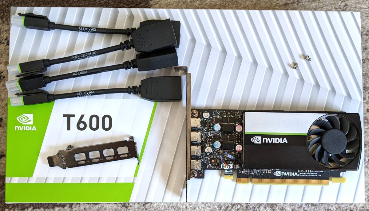 帯電防止処理加工 VCNT600-PB グラフィックカード NVIDIA Quadro T600 小売ボックス