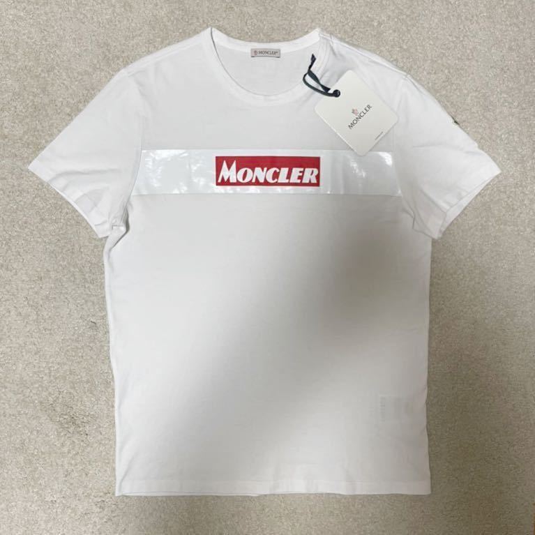 新品同様】モンクレール 国内正規品 ダブルロゴ Tシャツ ホワイト