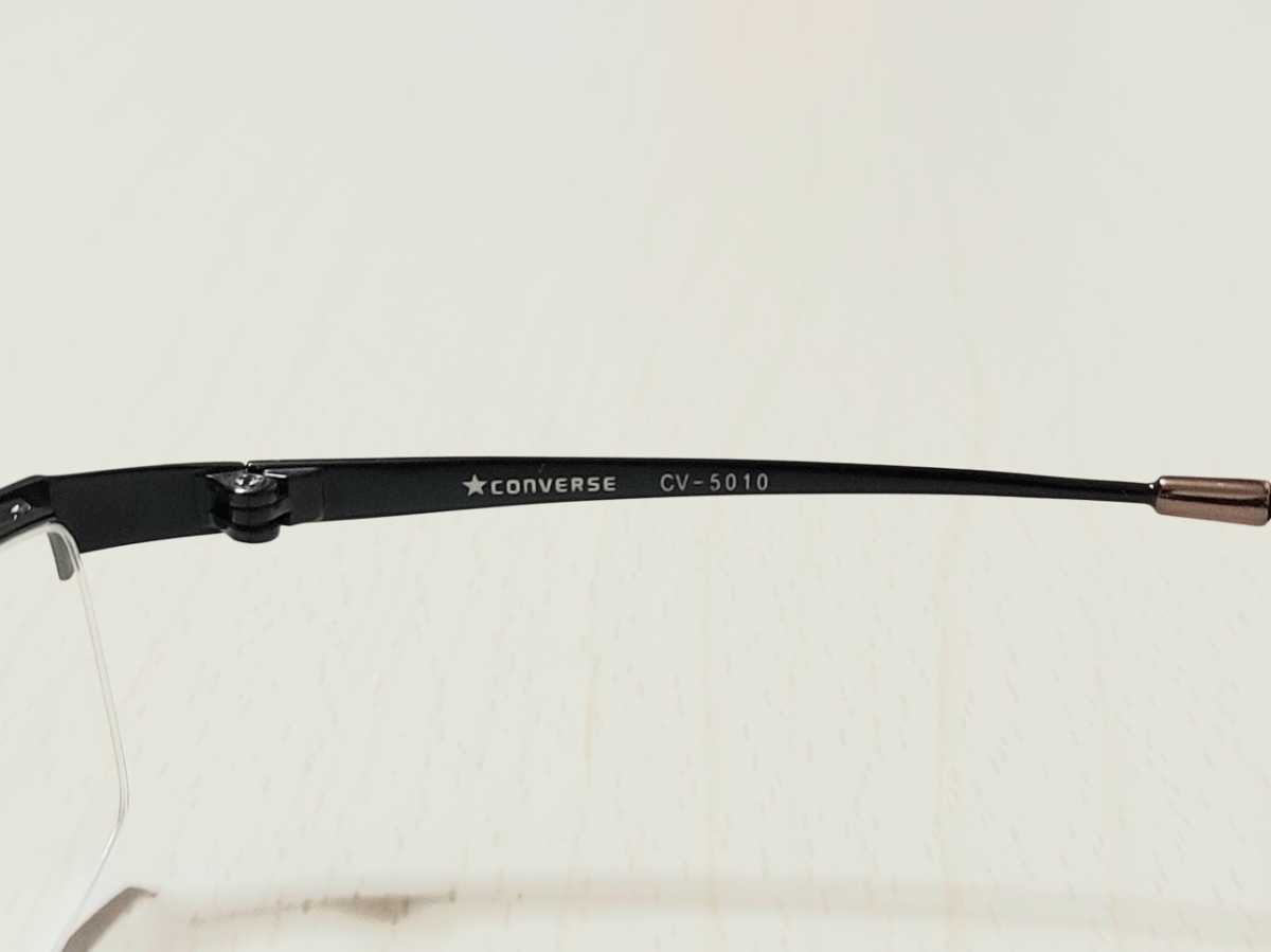 新品　CONVERSE　コンバース　ブランド　メガネ　眼鏡　高級感　オシャレ　上品　ハーフリム　ブラウン　メタリック系_画像8
