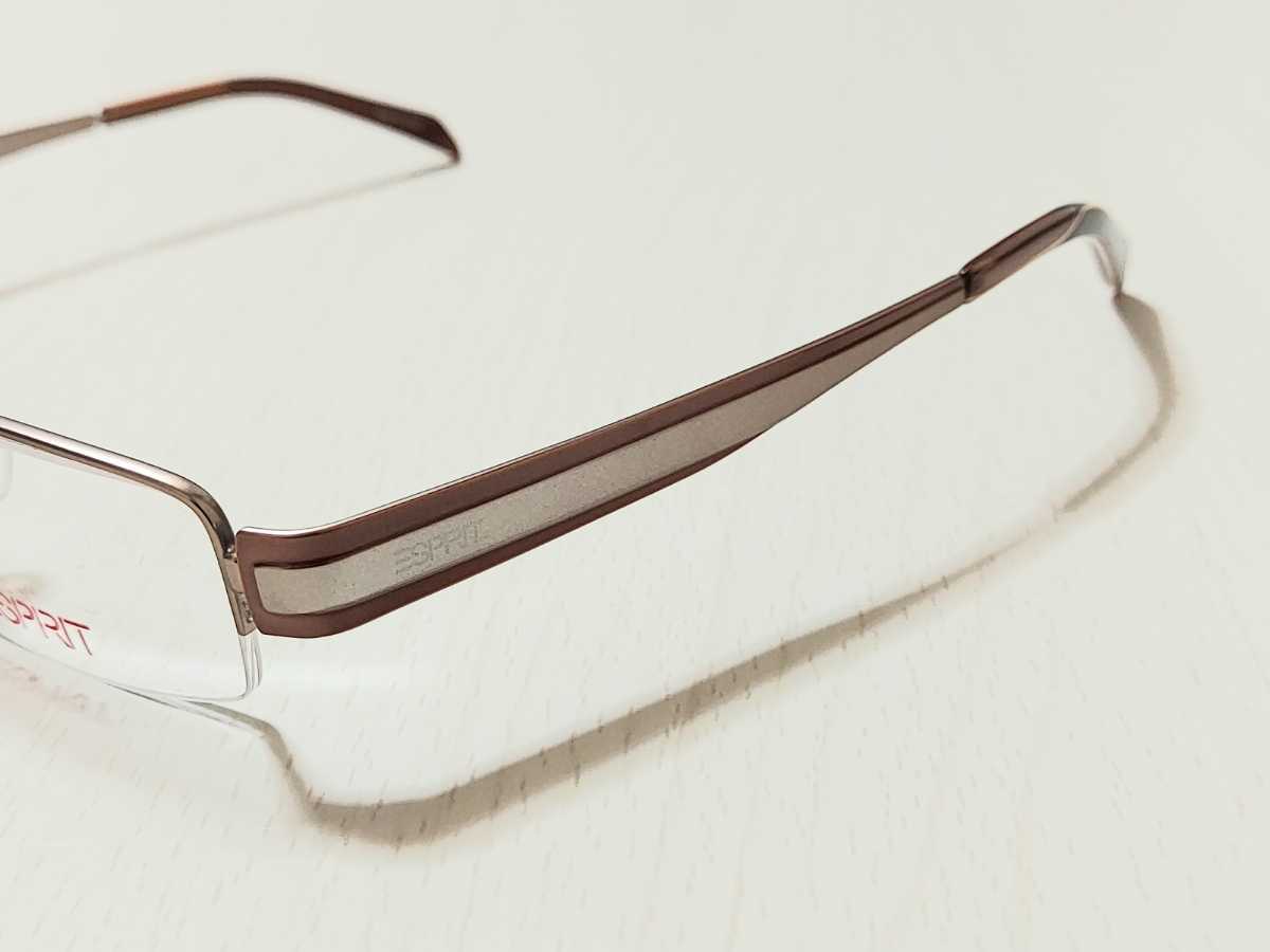 44％割引 新品 SPRIT エスプリ メガネ 眼鏡 高級感 オシャレ 上品 ハーフリム ブラウン系 かっこいい 金属フレーム めがね、コンタクト  ビューティー、ヘルスケア-WWW.MAPACOLABORATIVO.ORG.BR