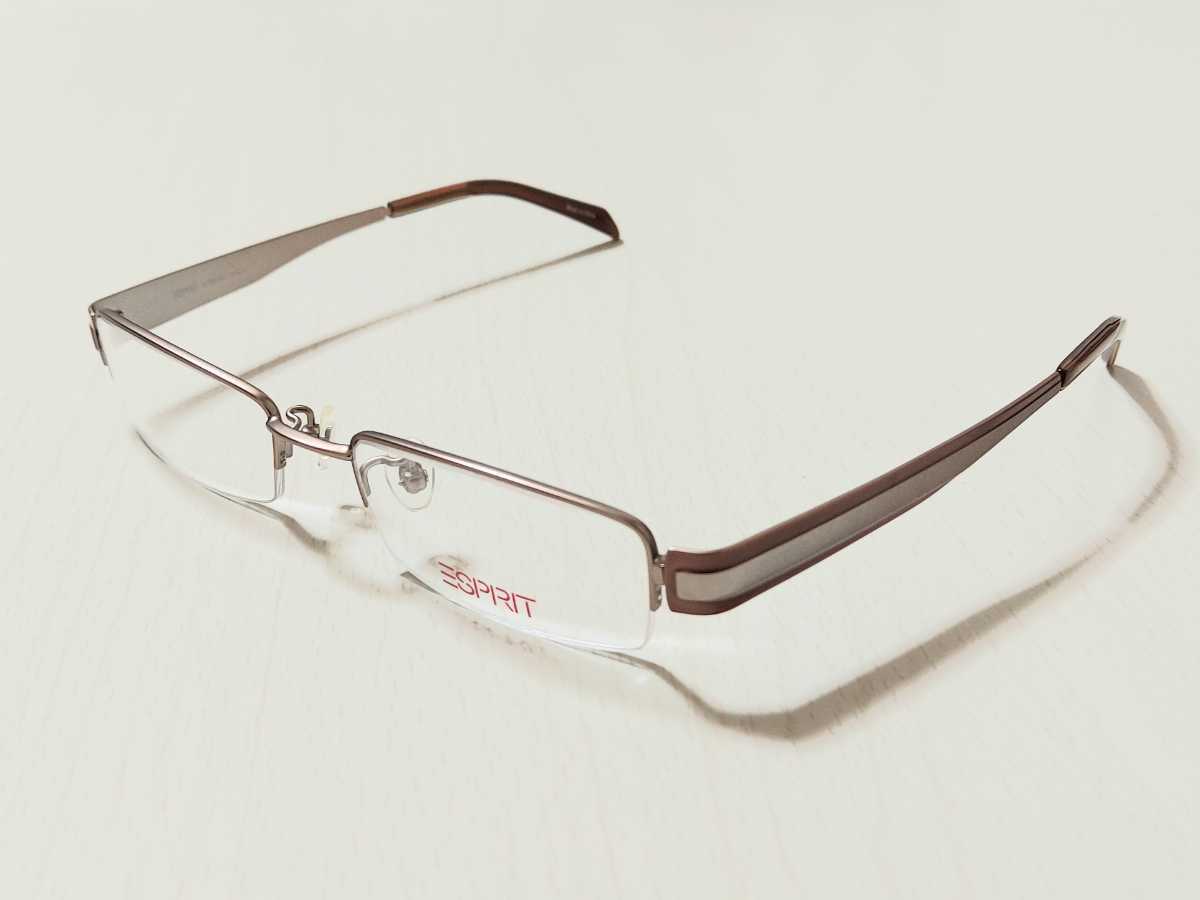 新品　SPRIT エスプリ　メガネ　眼鏡　高級感　オシャレ　上品　ハーフリム　ブラウン系　かっこいい_画像4