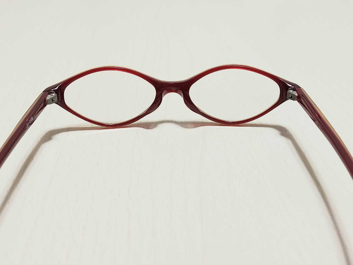 新品　メガネ　眼鏡　高級感　オシャレ　上品　セルフレーム　黄土色　赤色_画像5