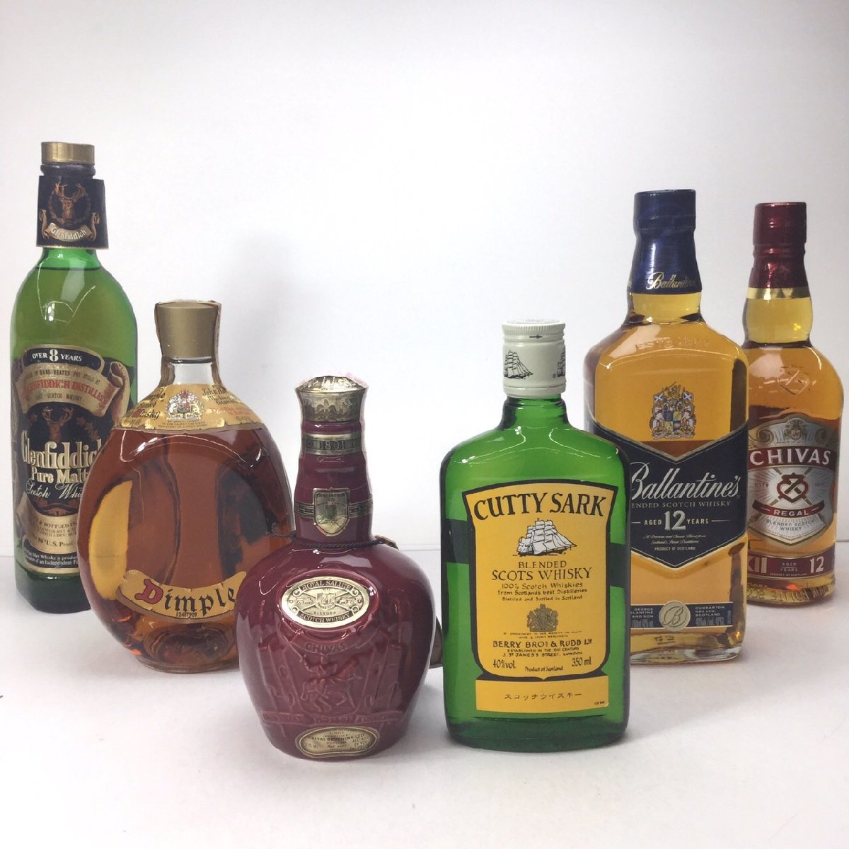 同梱】未開栓 スコッチ ウイスキー 6本セット 350~760ml グレンフィ