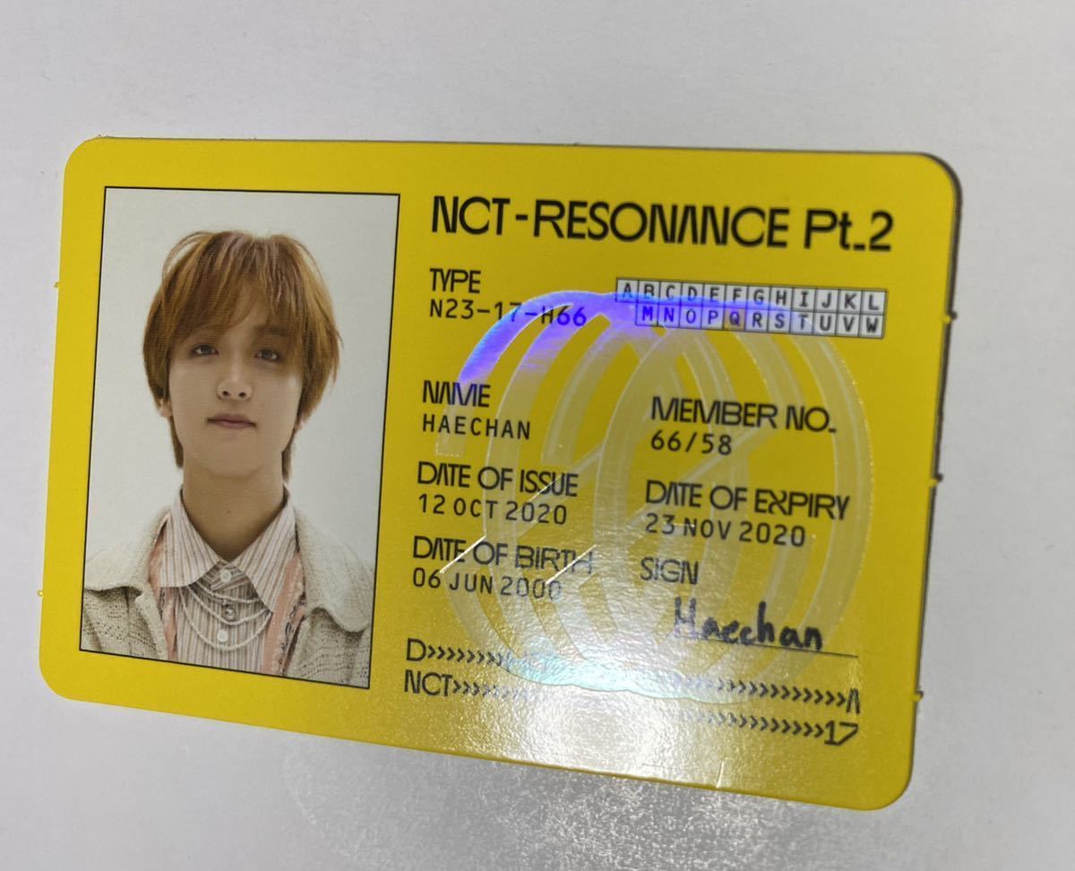 NCT 127 DREAM ヘチャン RESONANCE IDカード cavokdrone.com.br