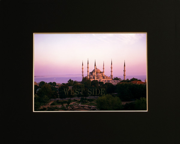 □トルコ イスタンブール ブルーモスク 風景写真 ☆額縁付A3ノビ