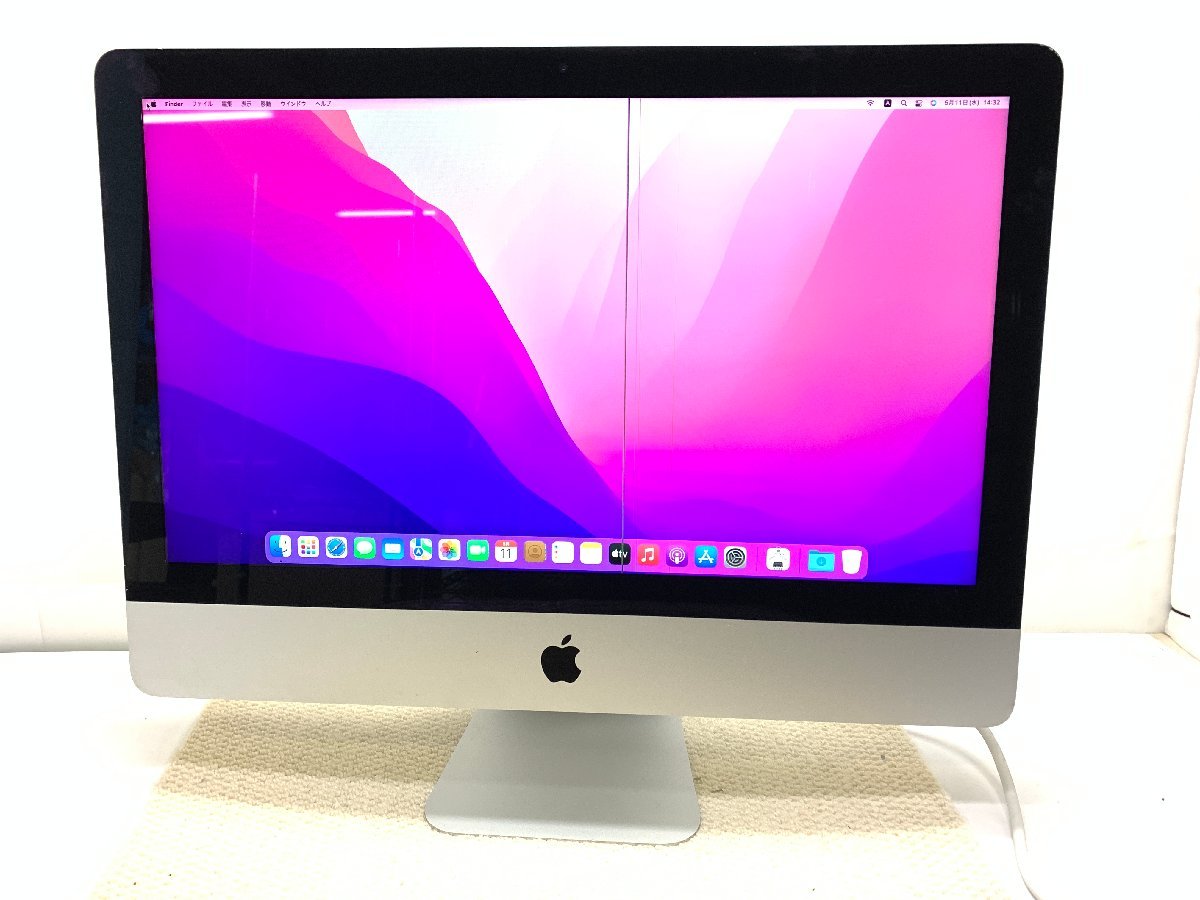 1円～【ジャンク】Apple iMac MK142J/A (A1418) Mac OS Monterey (12.0.1) Core i5-5250U/8GB/HDD1TB+SSD32GB/21.5/T001235【訳あり】_画像1