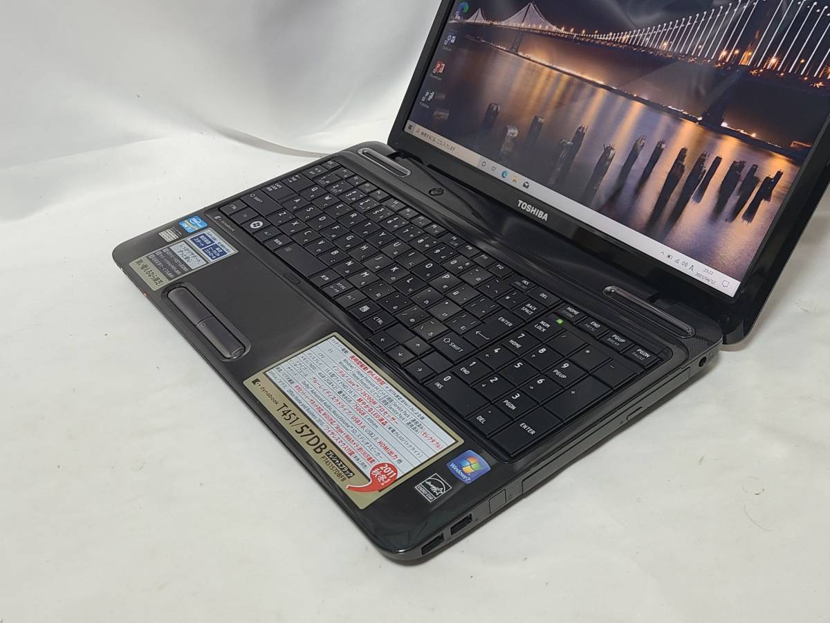  【爆速新品 SSD480GB】東芝 dynabook T451★windows10★Core i7 2670QM/メモリ8GB ★office2019 15.6インチ ノートパソコン_画像2