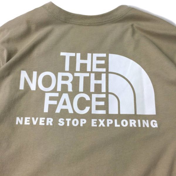 1円～!売切!【正規新品】THE NORTH FACE◆LONG SLEEVE THROWBACK TEE 長袖 Tシャツ ロンT US限定 男女兼用 登山(XXL)ベージュ 180902-18_画像7