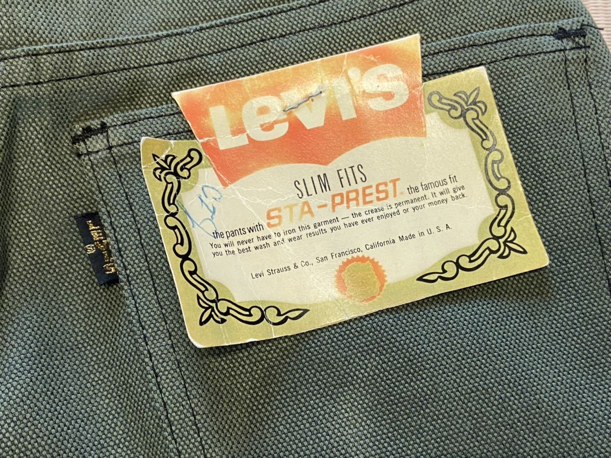 デッドストック》60s LEVIS スタプレスト ビッグE スリムパンツ