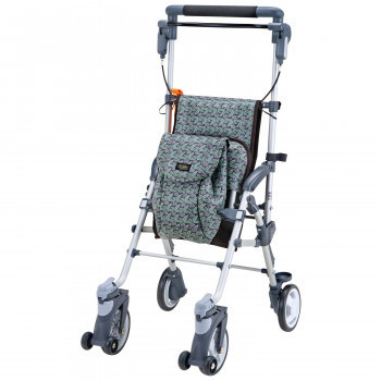 コンパクトタイプ シルバーカー キャリースルーンN フラワーブラウン CS-10FB