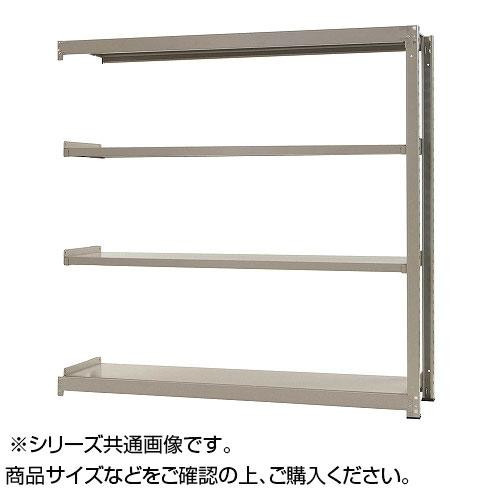 中量ラック　耐荷重500kgタイプ　連結　間口1500×奥行600×高さ1200mm　4段　ニューアイボリー