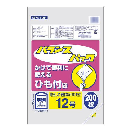 全国総量無料で オルディ バランスパック12号ひも付 半透明200P×60冊