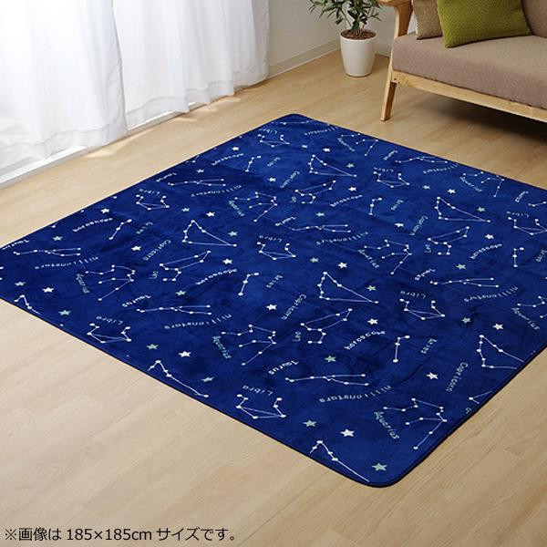 ラグ カーペット ホットカーペットカバー 『WSミリオン　RUG』ネイビー 約200×300cm 9809985_画像2