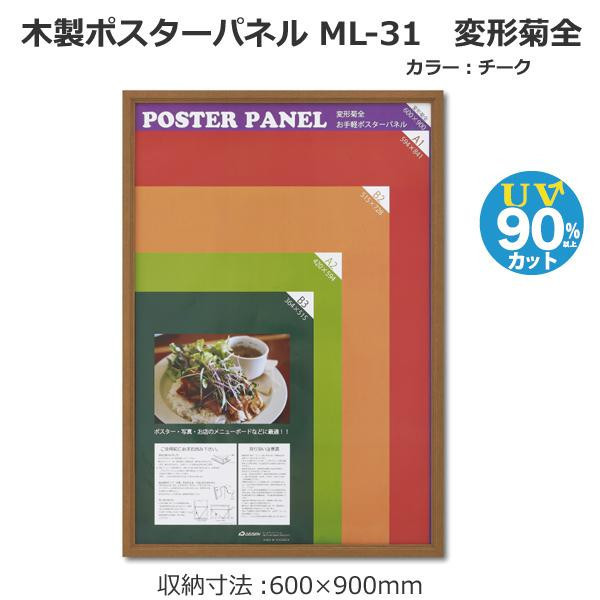 木製ポスターパネル ML-31 変形菊全 チーク 33L031W3002_画像2