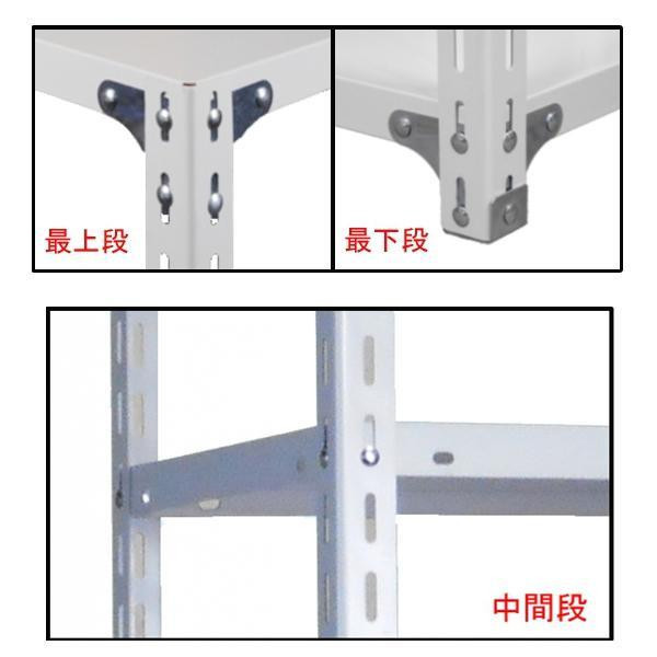 福富士 業務用 収納スチールラック 全段ボルト式 70kg 横幅60 奥行60 高さ150cm 4段 RCN70-15066-4_画像3