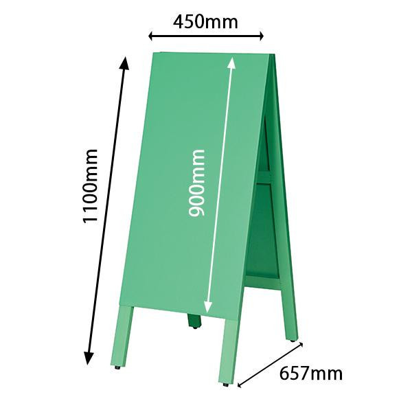 馬印 多目的A型案内板 緑のこくばん WA450VG_画像3