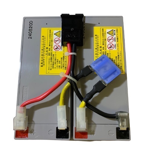 新品 RBC48L : APCRBC137J 互換品 FML1270[2本セット] コネクター付 国産電池使用 UPS SUA500JB/SUA750JB/SMT500J/SMT750J_画像3