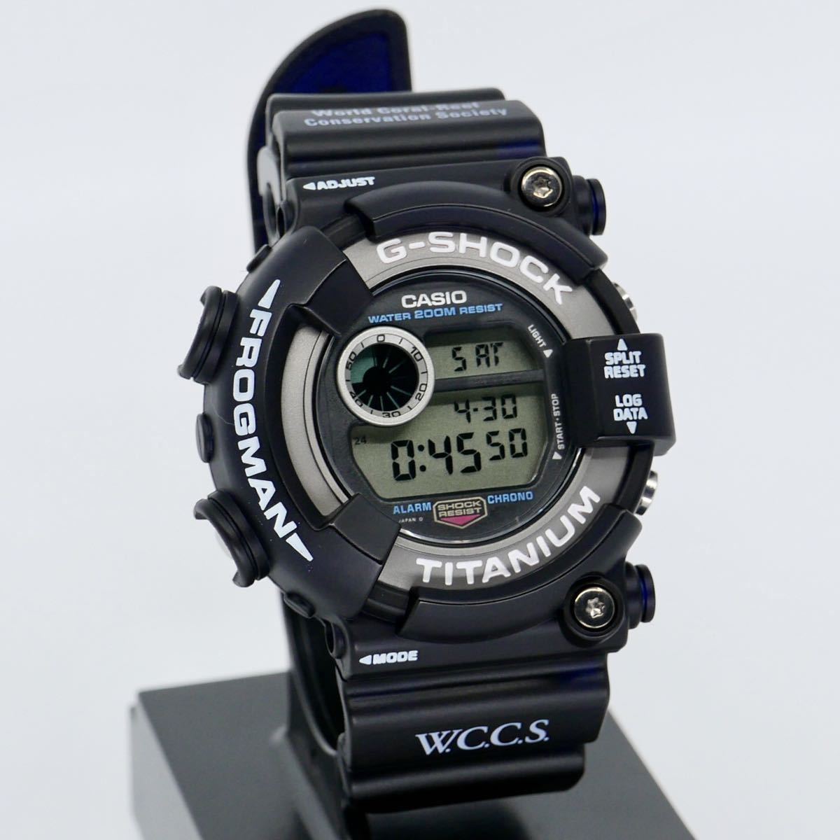 希少 美品】ディープブルーシルバーチタンフロッグマンDW-8200ムーブ