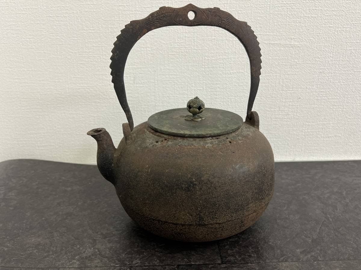 CT345　鉄瓶 南部鉄器 急須 煎茶道具 茶道具 茶器 龍文堂 銀摘蓋