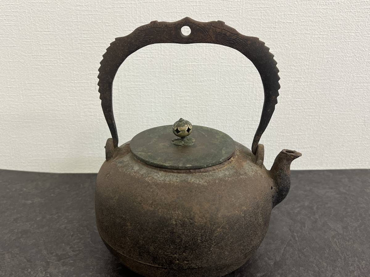 CT345　鉄瓶 南部鉄器 急須 煎茶道具 茶道具 茶器 龍文堂 銀摘蓋