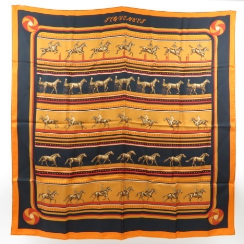 74682HERMES エルメス 未使用品 カレ90 シーケンス SEQUENCES 馬