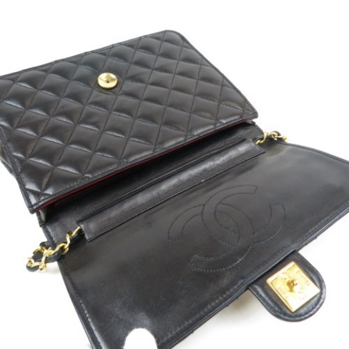 55781★1円スタート★CHANEL シャネル 極美品　チェーンショルダーバッグ　ココマーク　マトラッセ　ヴィンテージ ラムスキン レディース