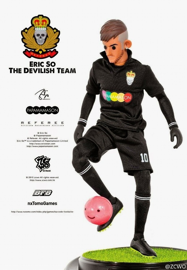 ネイマール エリック・ソー / NEYMAR JR Eric So Devilish Team Designer Figure Toy ZCWO FCB デザイナーズ フィギュア 1/6 スケール _画像2