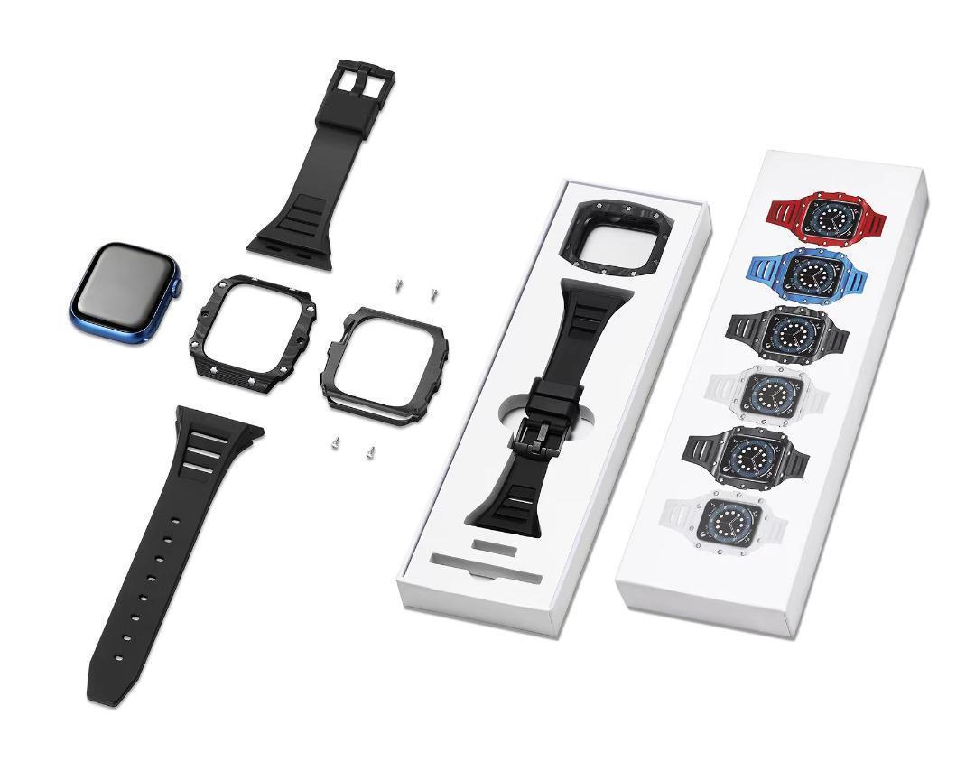 受注生産品】 新作 AppleWatch Racing カーボンファイバー チタン 時計